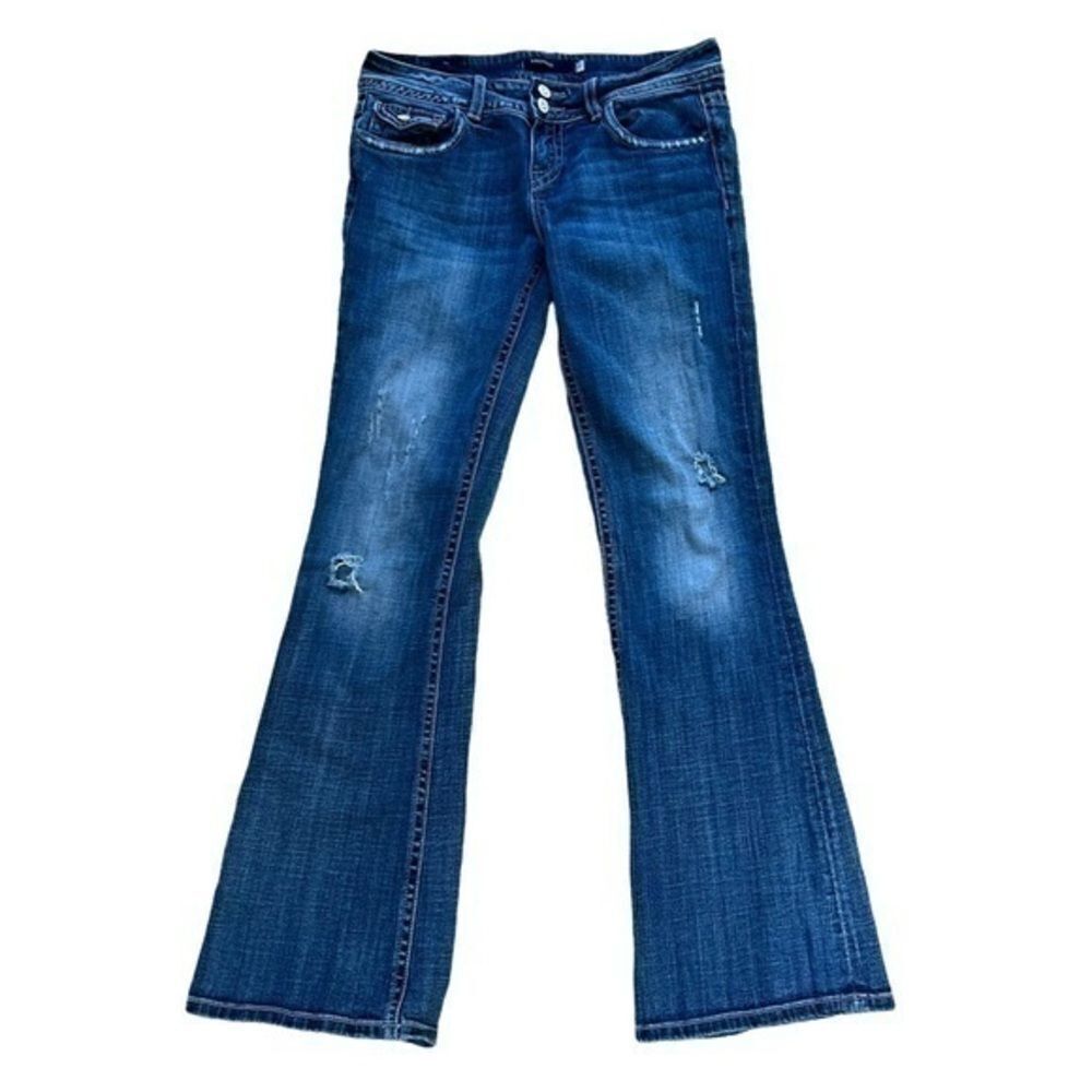 Vigoss the new york flare distressed jeans size 7.